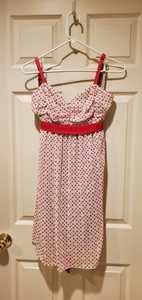 Guess Jeans red and white polkadot dress, XL